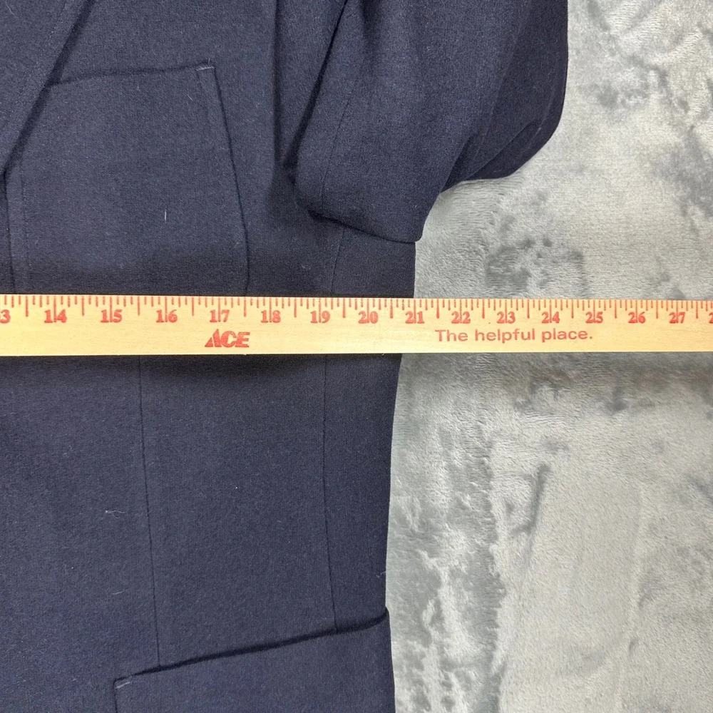 Banana Republic Mens 44R Slim Fit Navy Blue Mario Bellucci Italian Wool Blazer